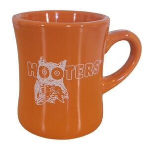 Hooters Coffee Mug Orange Ceramic Diner Style Souvenir Owl Logo Cup
HG5563